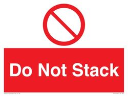 Cartello "Do Not Stack", 200 x 150 mm, formato A5L