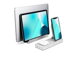 Kensington StudioCaddy z Bezprzewodowym Ładowaniem Qi do Urządzeń Apple, iPhone, iPad, MacBook, Podstawka i Ładowarka do Apple Watch (K59090WW)
