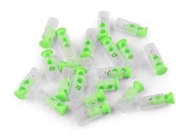 cyclingcolors 10x Terminale Fermacorda Colorati Abbigliamento Rotondi plastico Stop cordone Chiusura Regolabile Cordino Elastico Scarpe Zaini Tenda Campeggio, Verde