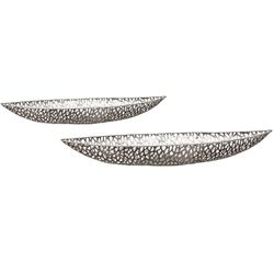 Pack of 2 Bowl, Metal, silver colored, PU 2, L. 24 cm, W. 79 cm, H. 11 cm