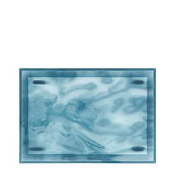 Kartell Plateau bleu clair transparent 55 x 38 x 3 cm