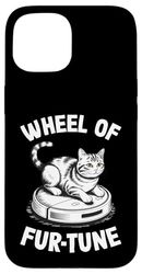 Wheel Of Fur-Tune Robot Vacuum Cleaner Funny Cat Case for iPhone 15