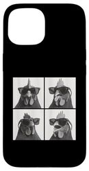 Photobooth Divertente Animale Pollo Vintage Selfie Photoshoots Custodia per iPhone 15