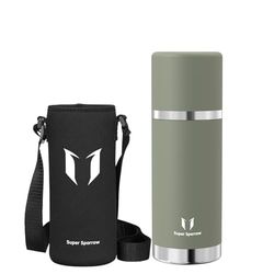 Super Sparrow Botella Termica - 750ml - Termo de Acero Inoxidable - Cantimplora Sin BPA - Termo Cafe - Tapa Antifugas Que Sirve de Taza - Se Mantiene Caliente 12 o Frío 24 Horas