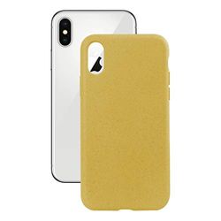 BigBuy Tech Eco-Friendly Case for iPhone X, iPhone XS, Semi-Rigid, Yellow