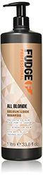 Fudge Professional All Blonde Colour Lock Shampoo, Bulk Size, Blonde Colour Protection, Bond Repair Technology, 1 Litre