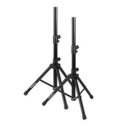 Ibiza - SS01B-MINI - 2 Supports d’Enceintes en Aluminium de Max 1,20m et 30kg - Housse de Transport Incluse - Noir