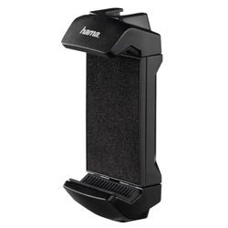Hama Support de Tablette pour trépied Pro (Adaptateur Tête de trépied pour iPad Pro 9,7, Samsung Galaxy Tab, Note 10/10+, Google Pixel, Pas de vis 1/4", Griffe Cold Shoe) Noir