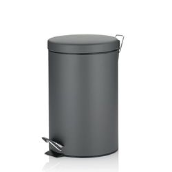 Kela 10942 Poubelle de Salle de Bain à Pédale 12 Litres, Métal Mat, Timon Gris Foncé
