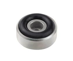 Dynavox Pernas de alumínio mini, conjunto de 4 unidades, com amortecedores de borracha, máx. 10 kg por perna, ideais para dispositivos HiFi e equipamentos de áudio, prateado