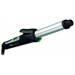 Braun Satin Hair 7 Curling wand Negro, Plata 2m - Moldeador de pelo (Rizador de pelo, 60 s, Negro, Plata, 2 m)