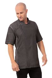 Chef Works Chaqueta CEZ01BLKM para Hombre, Color Negro, Mediano