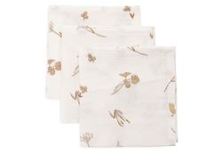 Jollein Riverside Lot de 3 bavoirs pour bébé 31 x 31 cm 100% coton Certifié Oeko-Tex