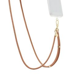 PopSockets Phone Lanyard, Phone Holder, Crossbody Device Strap - Cognac