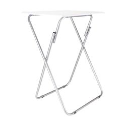 Jocca Opklapbare bijzettafel, MDF-tafel met metalen poten, ruimtebesparend, belastbaar tot 20 kg, ideaal voor thuis of op kantoor, 48 x 38 x 66 cm