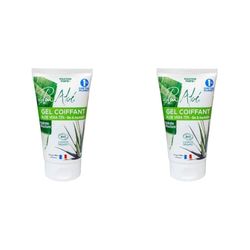 Ciel d'Azur Labs - Gel Coiffant - 73% Aloé Vera Bio & Équitable - Fixation Forte, Hydrate et Structure - Certifié Cosmos Organic - 99% d'Origine Naturelle - Tube 150 ml (Lot de 2)