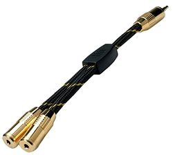 Roline Gold - Cavo adattatore 3,5mm (1 m/2 f), 0,20 m