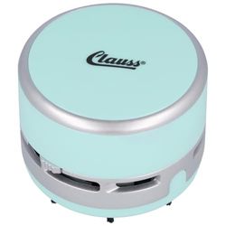 Clauss 2Clean Aspirador de Mesa Verde Menta, Mini Aspirador como Gadget de Oficina, Ideal para Oficina, Hogar o Coche, 2 Pilas AA (no incluidas), Fácil de Limpiar, CL-50002 00