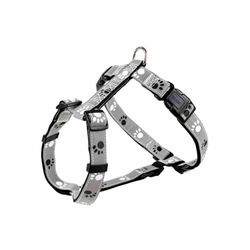 Trixie Imbracatura per Cane in Argento Catarifrangente, Colore Nero/Grigio (Altamente Catarifrangente)