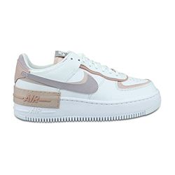 NIKE Air Force 1 Shadow, Sneaker Mujer, White Amethyst Ash Pink Oxford, 38 EU