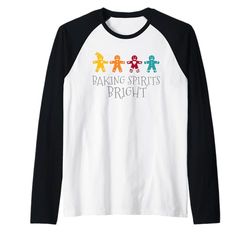 Christmas Baking Spirits Bright Cookie Baking Team Maglia con Maniche Raglan