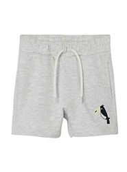 NAME IT Boy's NMMDIK SWE UNB PB Shorts, lichtgrijs melange, 110, lichtgrijs gem., 110 cm