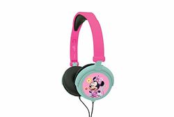 Lexibook Disney Junior Minnie Mouse Stereo Headphone, kids safe, foldable and adjustable, pink/blue, HP010MN.