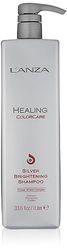 L’ANZA Healing ColorCare - Zilver Shampoo, Voor Zilver, Grijs, Wit, Blond, Highlights - Glans, Neutraliseert Warme Tinten (1 L)