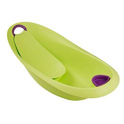 keeeper Hippo ergonomische babykuip met zachte handgreep, stop en anatomisch gevormde badzitting, vanaf 0 tot ca. 6 maanden, Natalia, groen