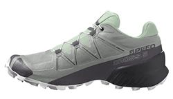 SALOMON Speedcross , Scarpe da escursionismo, Donna, Grigio Wrought Iron Spray White, 41 1/3 EU