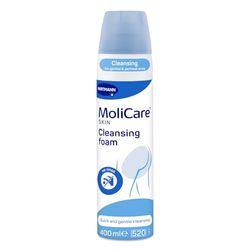 MoliCare Skin Cleansing Foam, Quick and Gentle Cleansing for Genital and Perineal Area, for Incontinence Care, No Rinse, pH Balanced, 400 ml