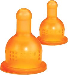 dBb Remond Varitétine antiaérophagique 2ème âge, 4 mois+, Caoutchouc, 3 Débits : lent, moyen, fort, Tétine pour lait épais, bouillie & potage, Fabriquée en France, Lot de 2 tétines