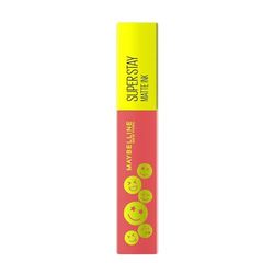 Maybelline New York Rossetto Liquido, Colore Intenso, Finish Extra Matte a Lunga Tenuta, No transfer, Applicatore di Precisione, SuperStay Matte Ink Moodmakers, Tonalità: 435 De-Stresso