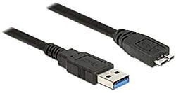 DeLock kabel USB 3.0 typ A-kontakt > USB 3.0 typ micro-B-kontakt 0, 5 m svart