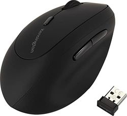 Pro Fit Linkshandige Ergonomische Draadloze Muis, Ergonomisch Design, 6-Knoppenbesturing En USB-Verbinding, Zwart - K79810WW