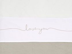 Jollein Cuna para bebé «Love You», 100 cm de Largo x 75 cm de Ancho, Color turrón
