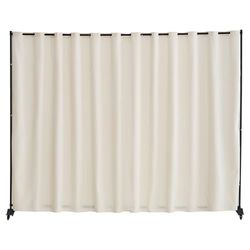 VEVOR Biombo Separador 308,5x45x245,5 cm Biombo Portátil con Ruedas Tela de Poliéster Separador de Ambientes de Privacidad con Ruedas para Oficina, Hospital, Dormitorio, Comedor, Estudio, Beige