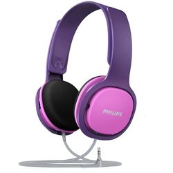 PHILIPS SHK2000PK/00 Auriculares para meninos e meninas, bandana, almofadas macias, Wired, rosa (rosa)