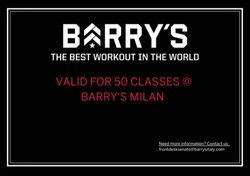 Barry's Milan Classes