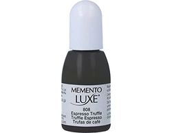 Tsukineko Inker Stamp Ink-15 ml-Brown, Espresso Truffle-Accessories Reinker for Memento Luxe Ink Pads, 15ml