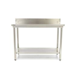 Maxima Werktafel rvs - 120 x 70 cm - Verstelbare Hoogte - met Spatrand