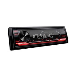 JVC KD-X282DBT - Radio de Coche USB con Dab+ y Bluetooth Manos Libres (USB, Entrada Auxiliar, 1 x pre-Salida de 2,5 V, procesador de Sonido, 4 x 50 W, luz de botón Rojo)