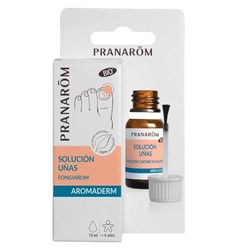 Aromaderm - Soluzione Unghie Ingiallite Bio | Ripara e Rinnova Unghie Danneggiate | Oli Essenziali Naturali con Applicatore a Pennello | Formula a Base di Palmarosa, Niaouli e Lavandino