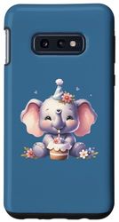 Custodia per Galaxy S10e Celebra il tuo giorno speciale con un simpatico elefante di compleanno