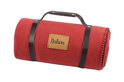 Lovely Casa Plaid – Fleece Blanket Dawson – Red – Size 130 x 150 cm – Large Soft and Warm Blanket for Sofa or Bedroom – Bedspread – Ideal for Home and Picnic