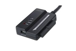 DIGITUS Cable Adaptador de Disco Duro, Convertidor USB 3.0 a SATA2/IDE, para SSD/HDD de 2,5/3,5", Velocidad de Transferencia de Datos de 5 Gbit/s, Incl. Fuente de Alimentación, Plug & Play