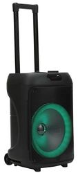Majestic FIRE T10 – Trolley Wireless Audio 5.2, Luci LED, ingressi USB/microSD/AUX/MIC/CHITARRA, Microfono, Telecomando, Batteria ricaricabile, funzione TWS, Impugnatura e ruote per il trasporto