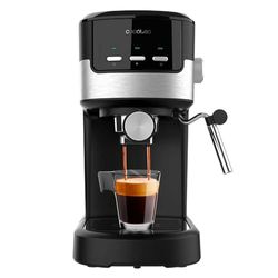 Cecotec Compacte Espresso Machine Power Espresso 20 Pecan. 1100 W, 20 bar, Thermoblock-systeem, Richtbare stoompijp, Dubbele uitlooparm en 2 filters, 1,25 liter