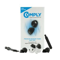 Comply 3 paia di punte in schiuma per Apple AirPods Pro 3.0, colore nero, eccellente isolamento acustico, maggiore comfort, vestibilità sicura, strumento di pulizia e rimozione di picco