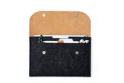 iPad Pro 11 Inch Sleeve 9th 8th 6th 5th 4th Generation Carrying Sleeve 2022 2021 2020 10.2 10.5 10.9 11 inch with Smart Magic Keyboard. Full Grain Leather and Natural Wool Felt. Magnetic Closure